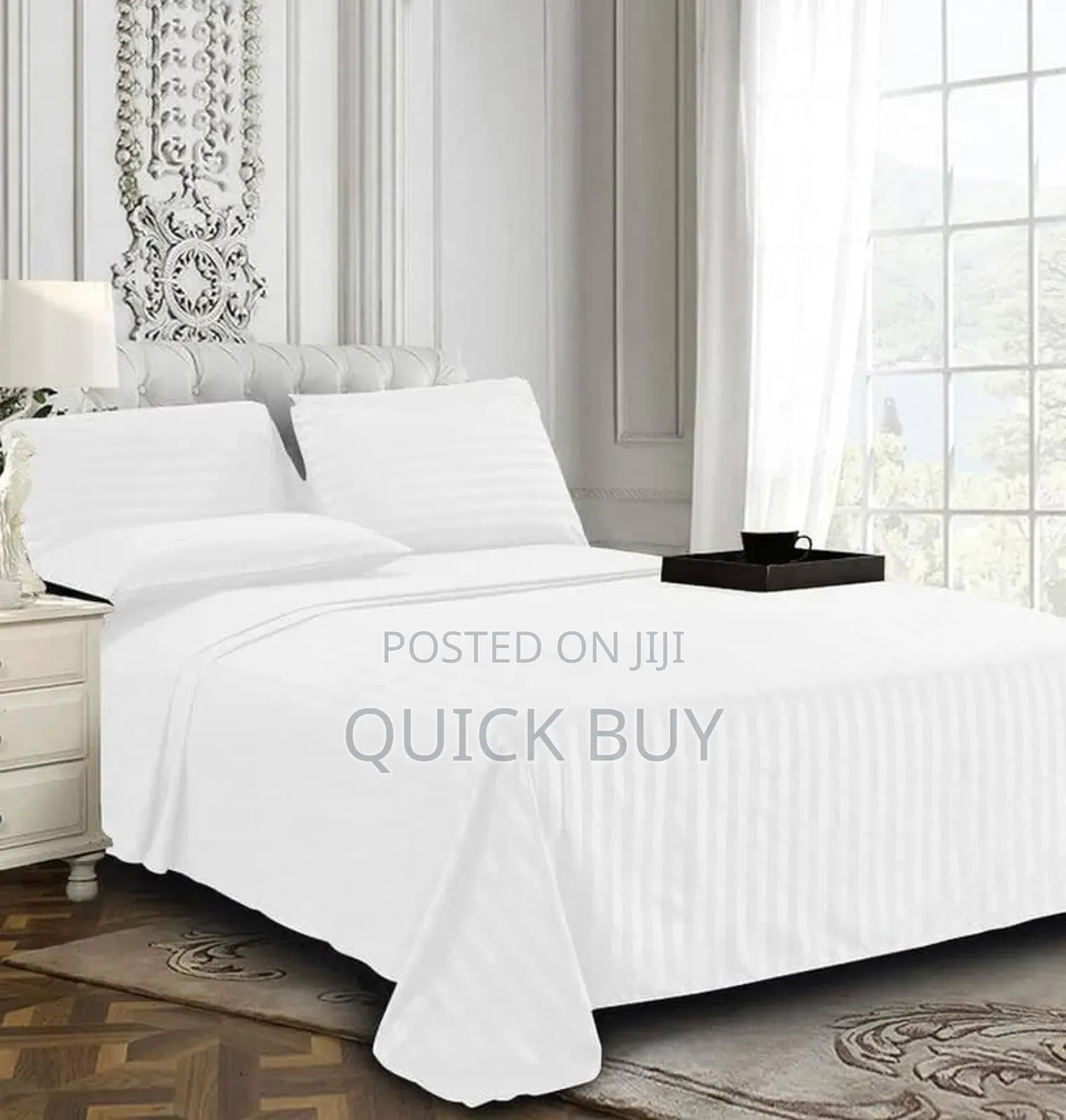 Hotel High Quality Egyptian King Size Stripe Bedsheet