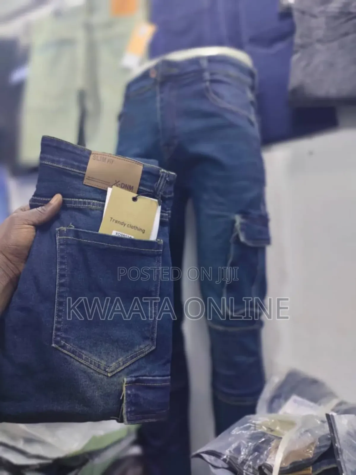 Mens Fashion Jeans Straight Stretch Comfortable Breathable