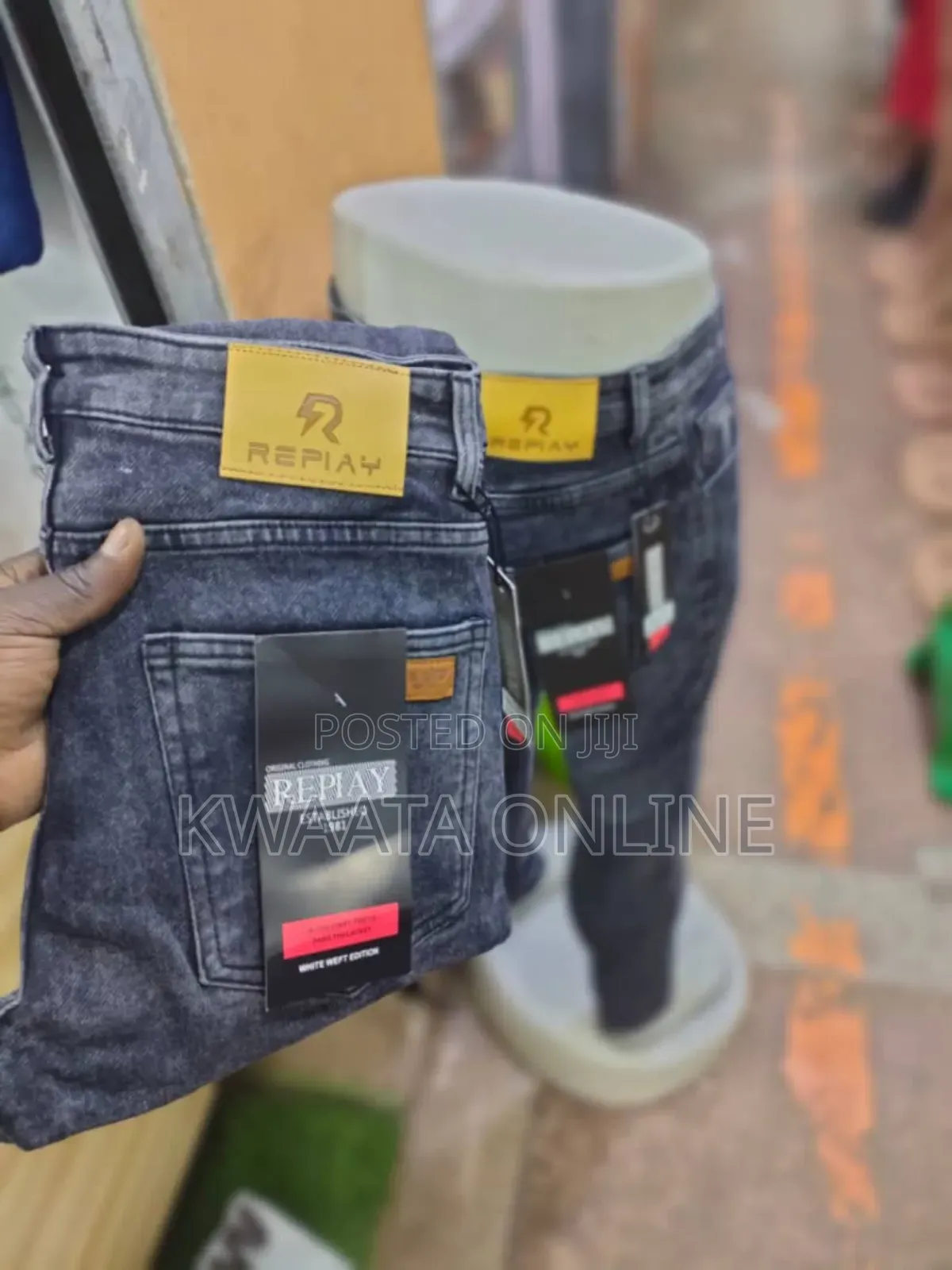 Mens Fashion Jeans Straight Stretch Comfortable Breathable