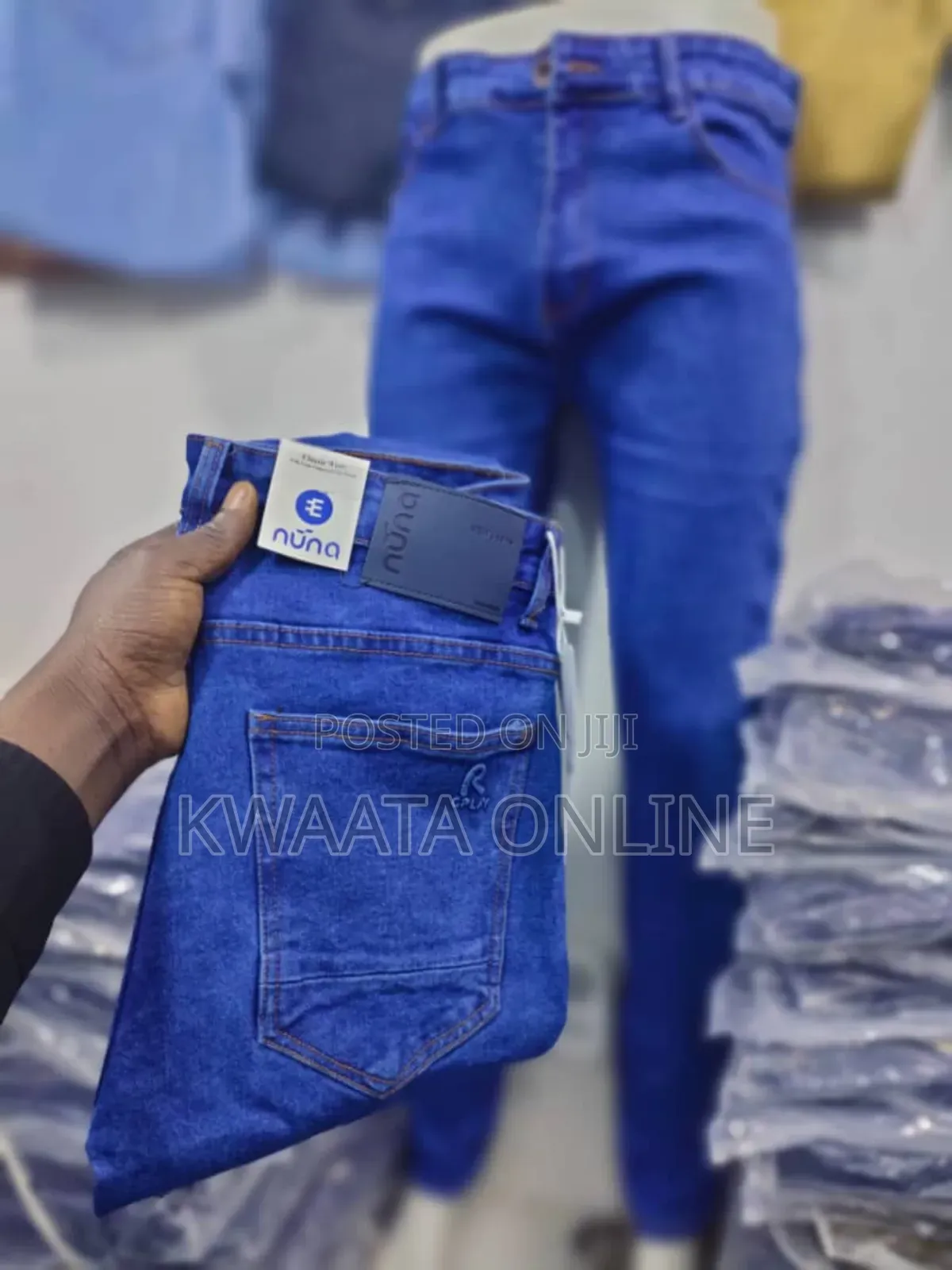 Mens Fashion Jeans Straight Stretch Comfortable Breathable