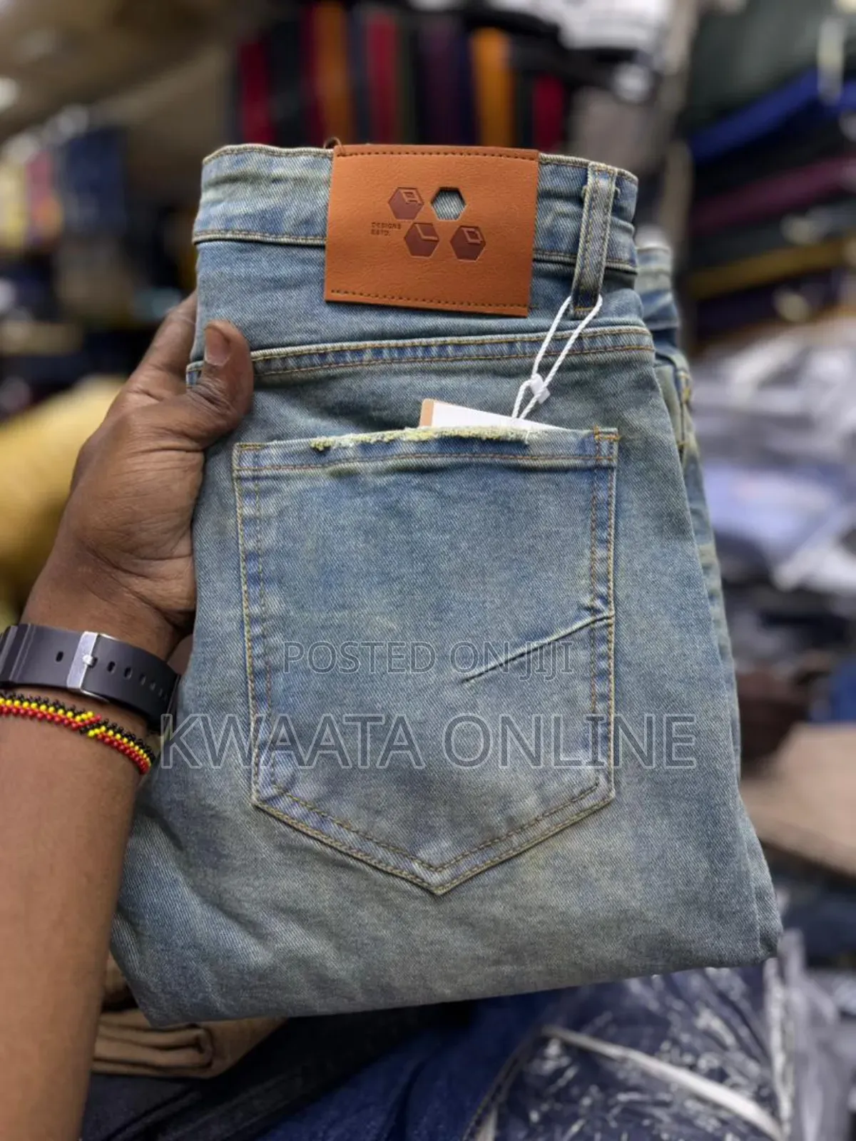 Mens Fashion Jeans Straight Stretch Comfortable Breathable