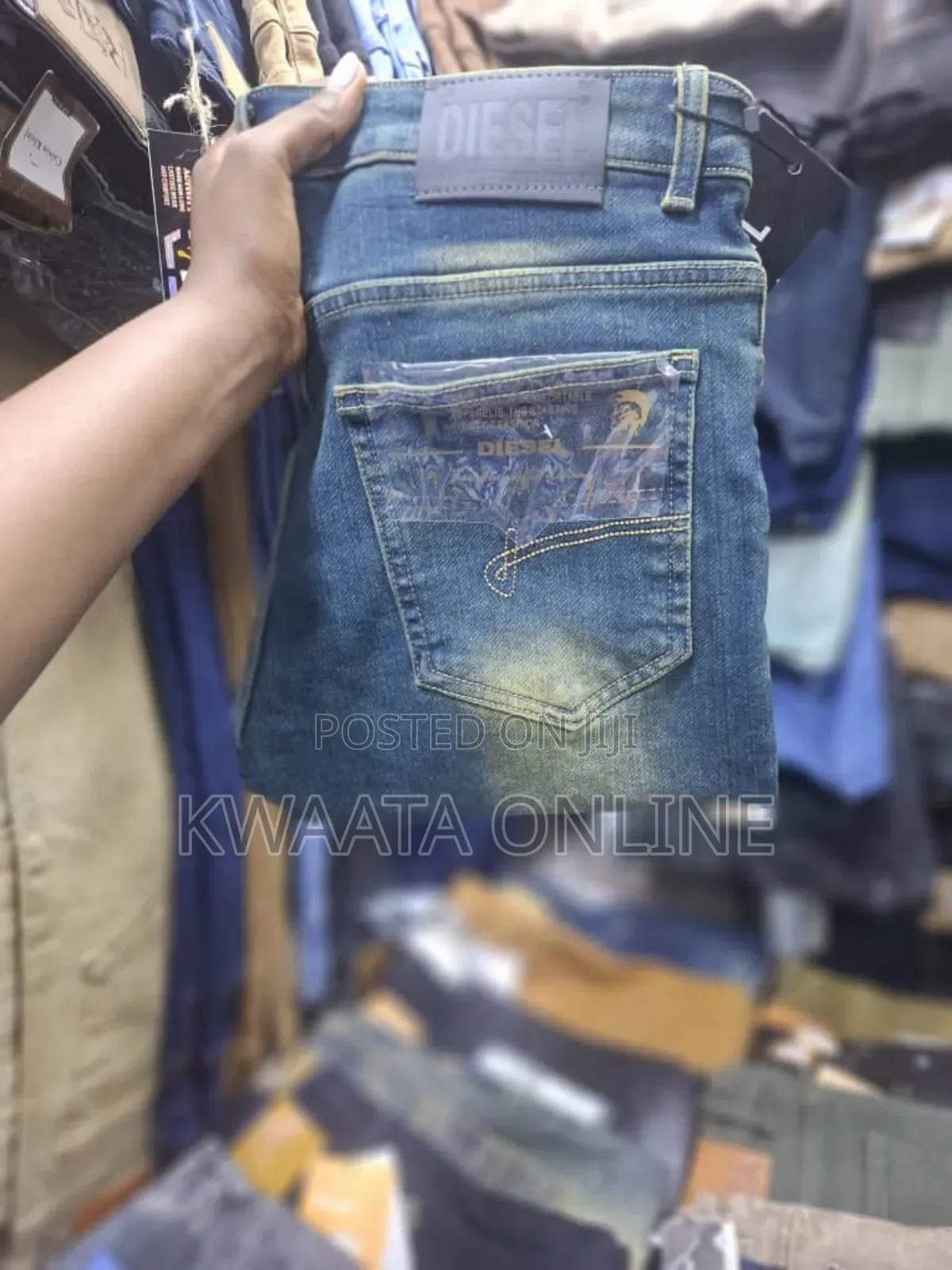 Mens Fashion Jeans Straight Stretch Comfortable Breathable
