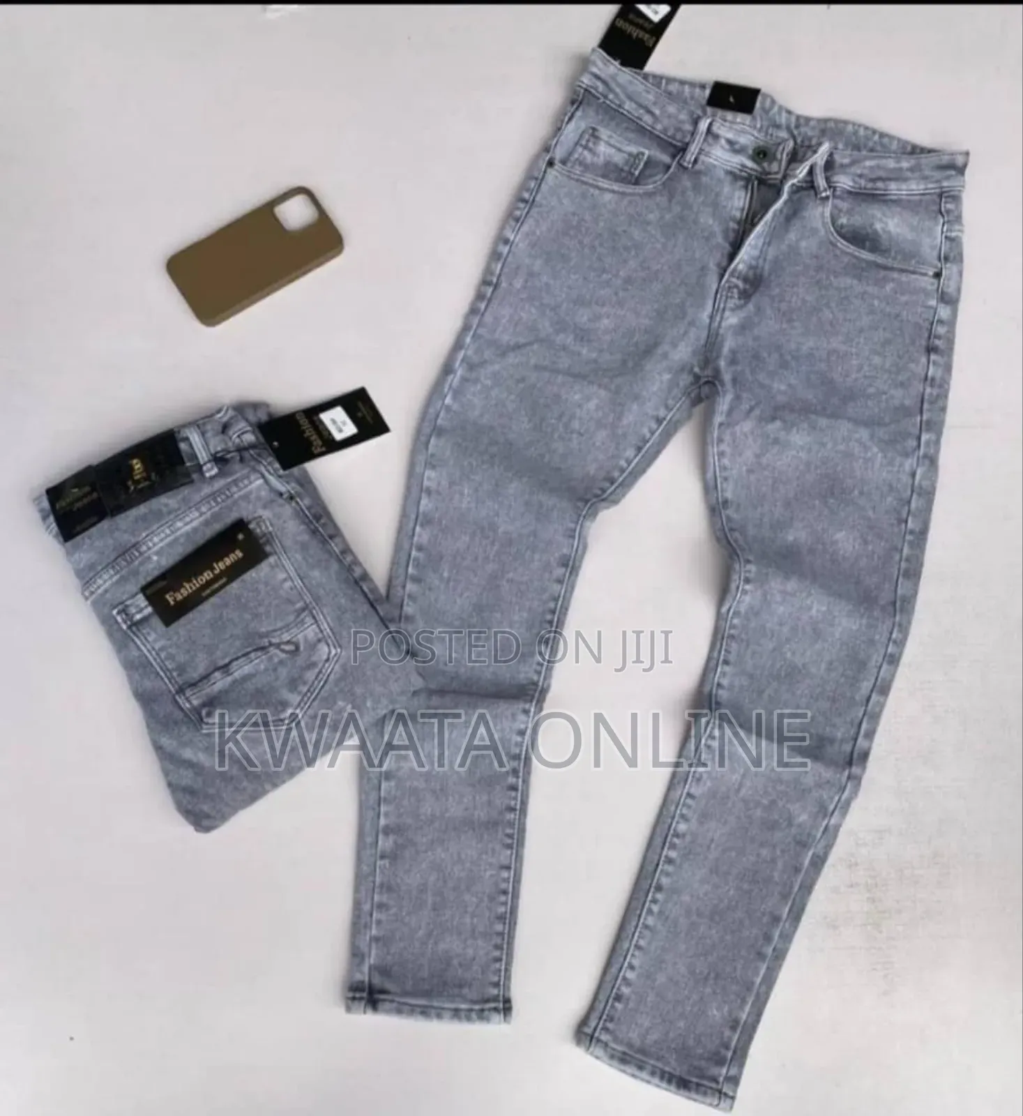 Mens Fashion Jeans Straight Stretch Comfortable Breathable
