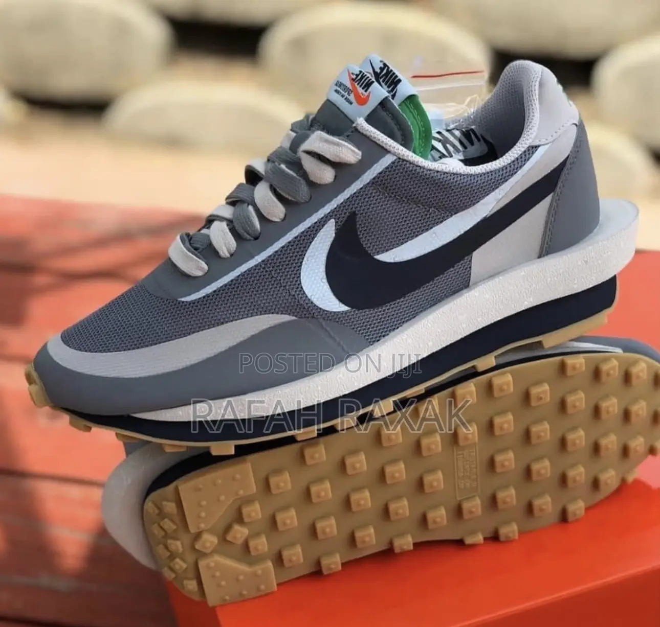 Original Nike X Sacai X Cloth Ldwaffle “Grey Kiss” Sneakers