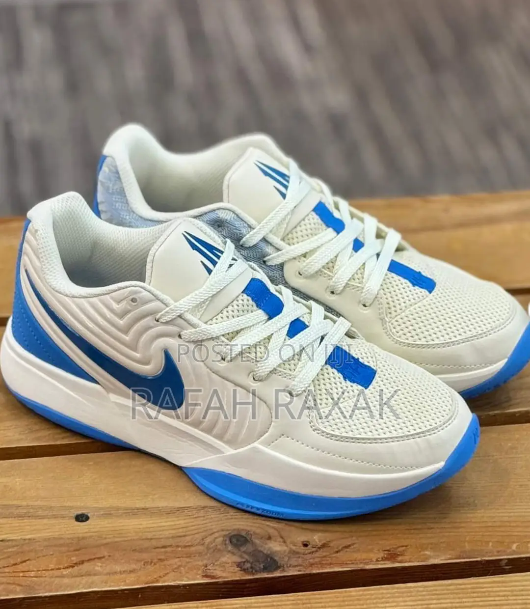 Original Nike Kobe Ja Morant 2 Cream/Blue Basketball Sneaker