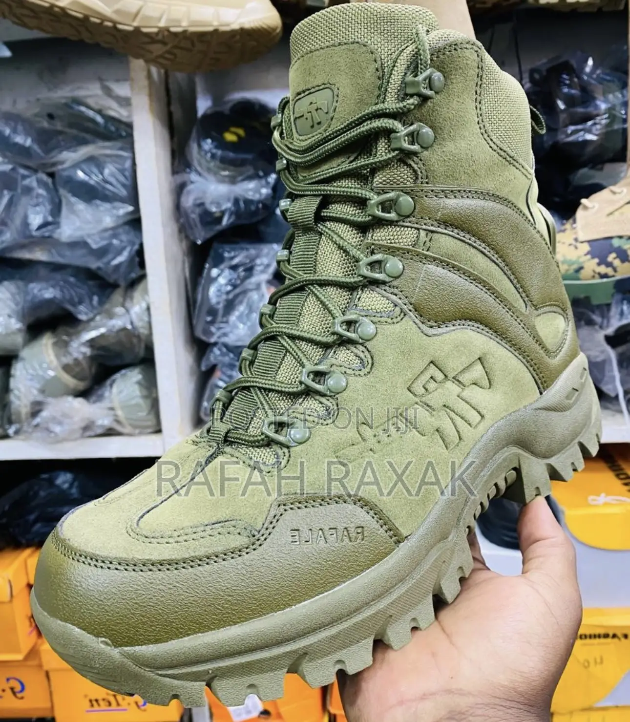 Men’S Army Green Rafale Tactical Military Hiking Desert Boot