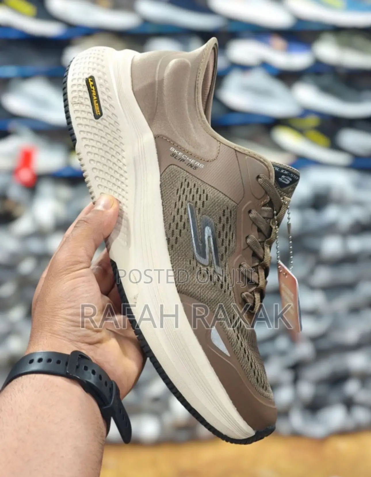 Original Brown Skechers Ultra Light Slip-ins Trainer Sneaker