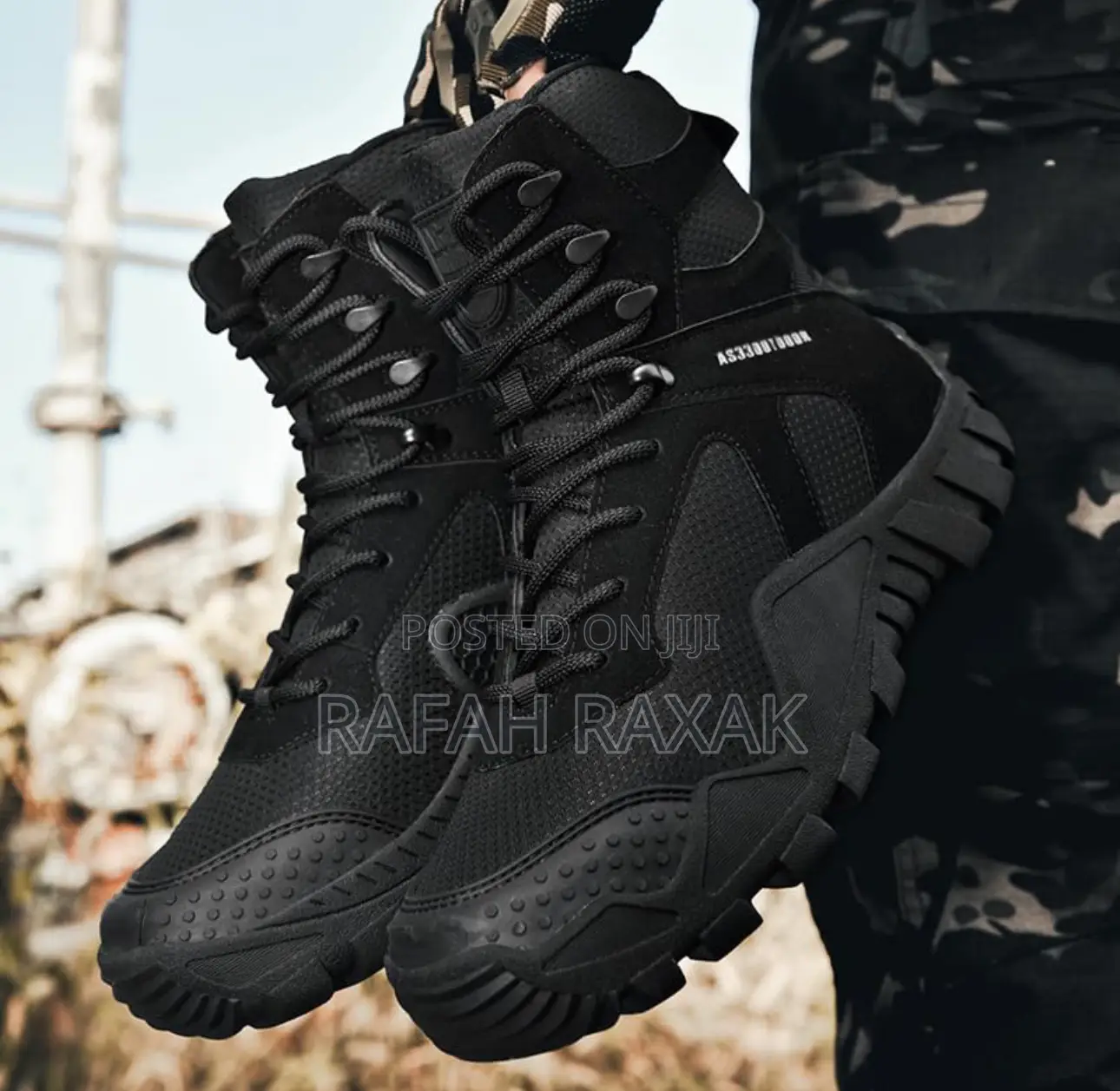 Men’S Classic Black A533 Outdoor Tactical Hiking Desert Boot