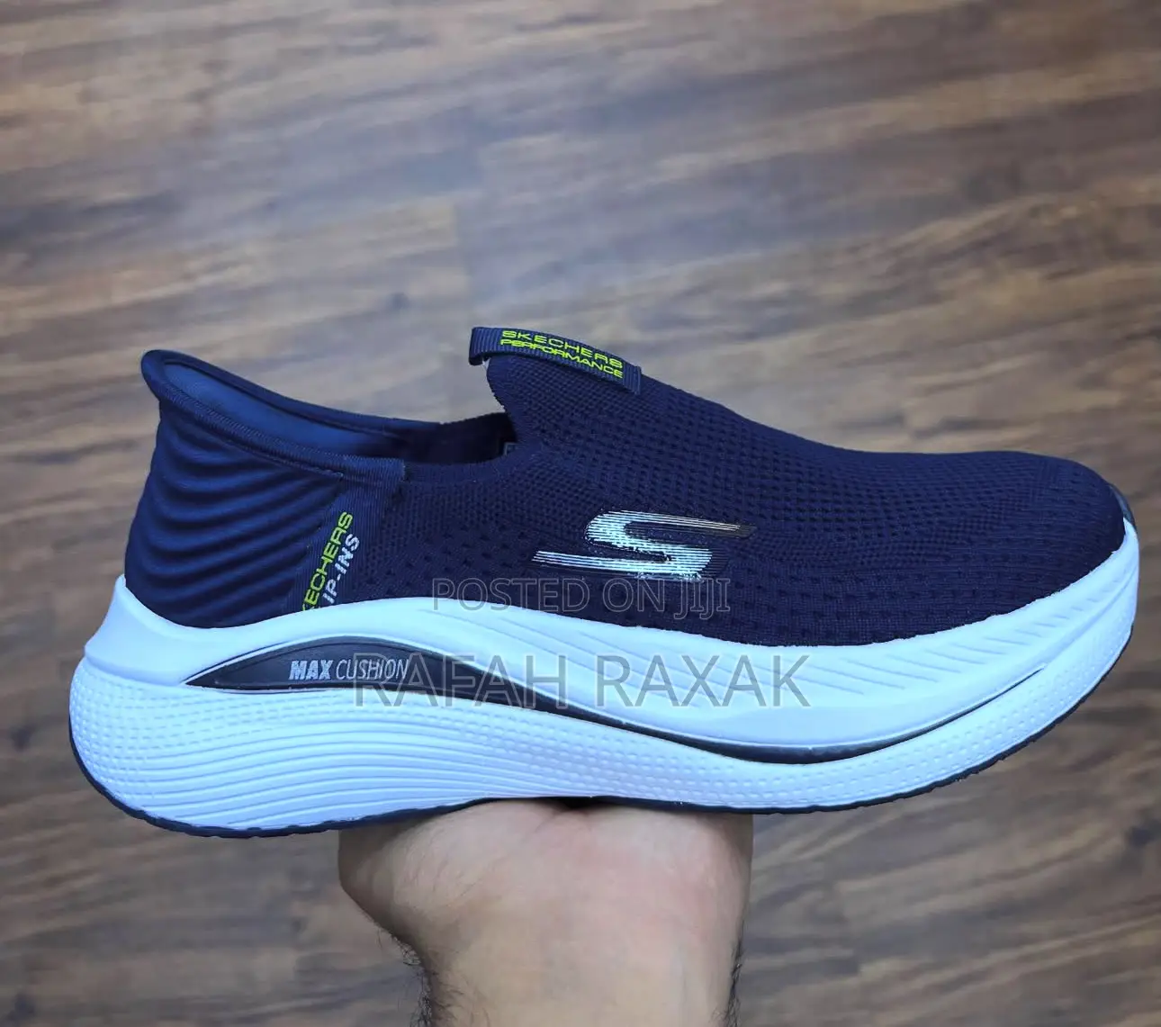 Original Blue/White Skechers Slip Ins Max Cushion Sneakers
