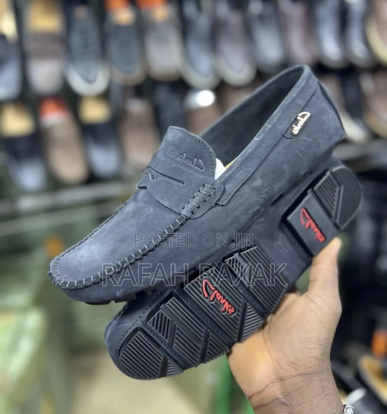 Men’S Classic Clarks Suede Leather Moccasins