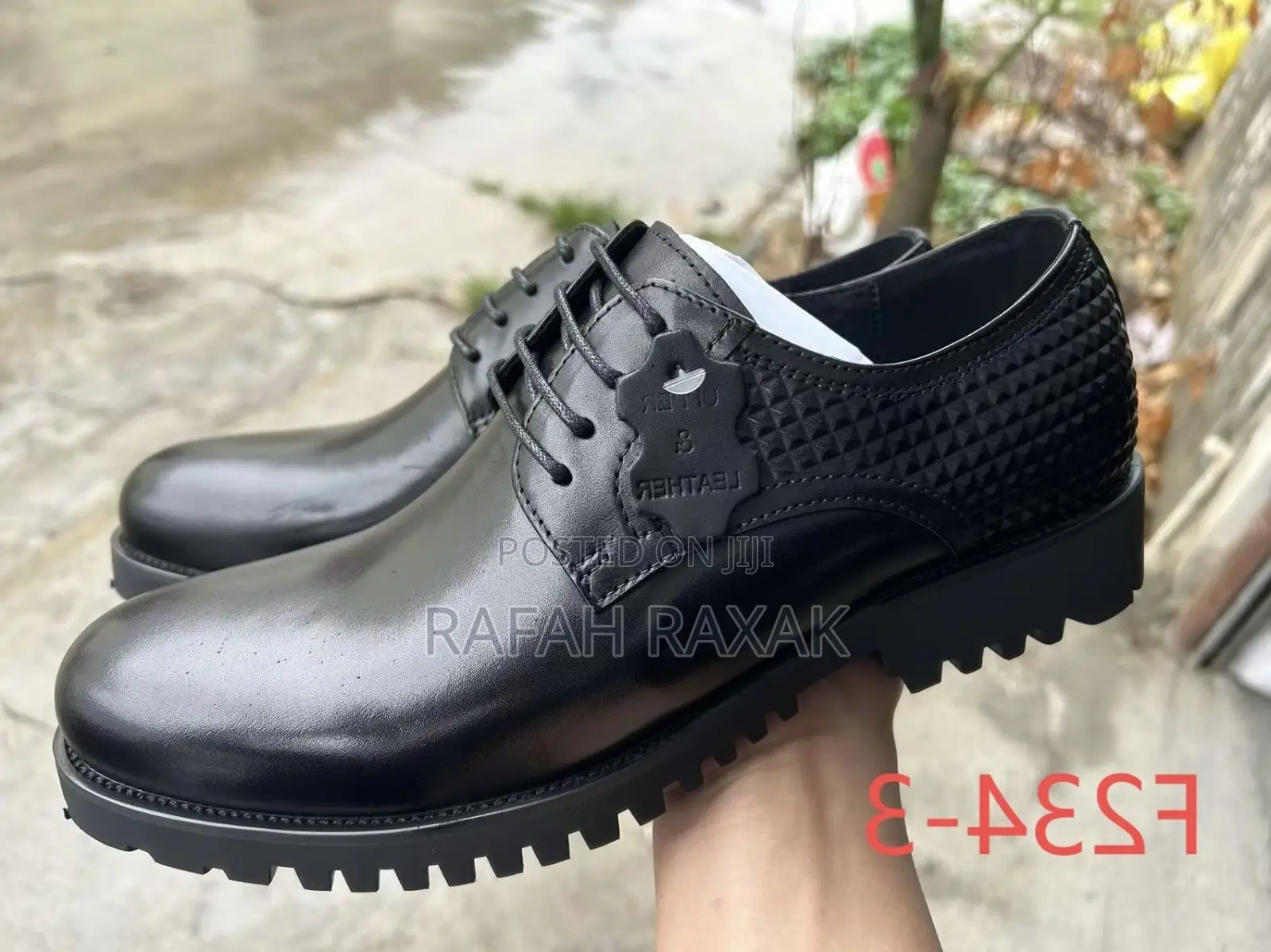 Men’S Black Double Sole Franco Banetti Gentle Oxford Shoes
