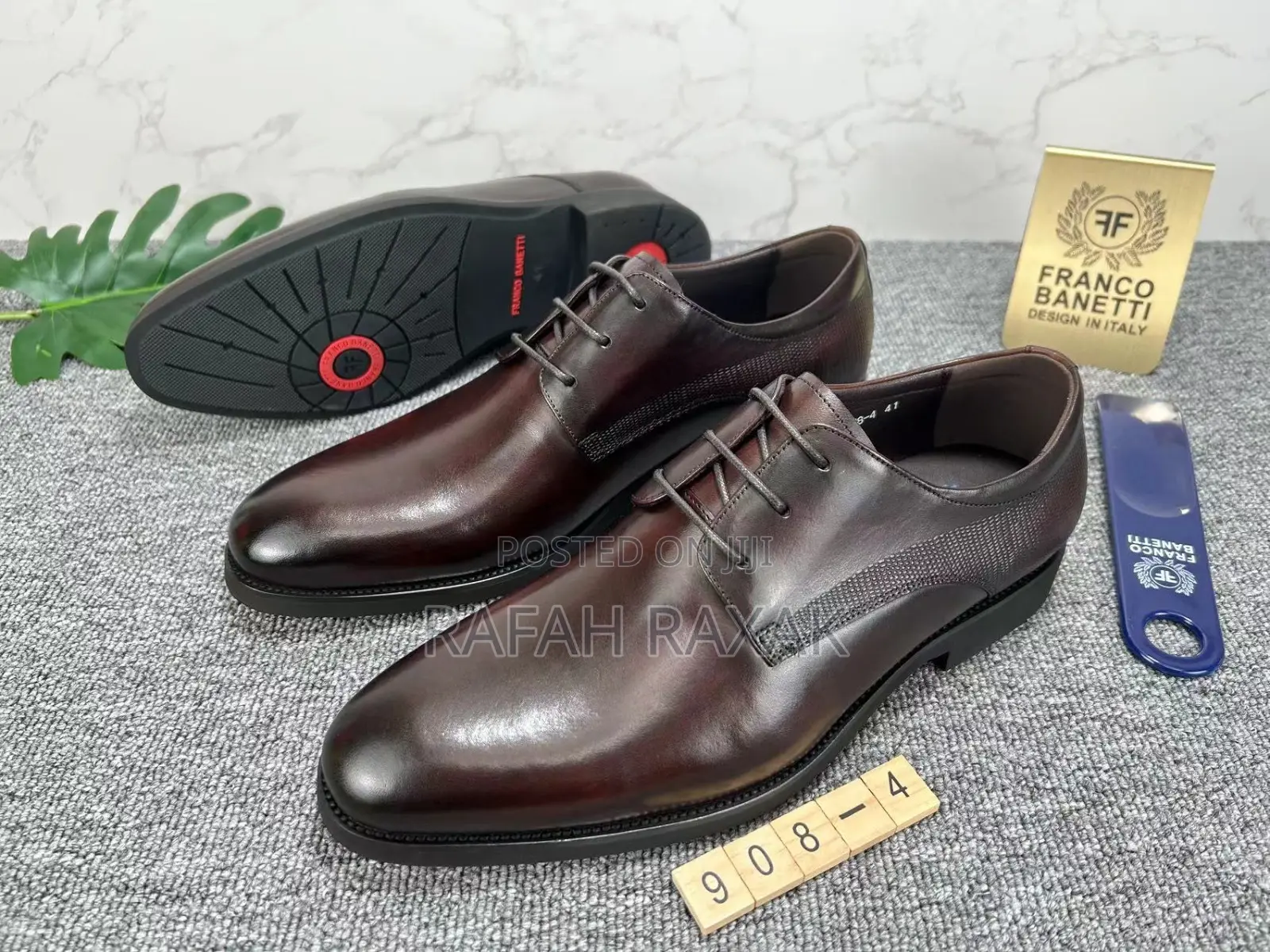 Men’S Slim Sole Dark Tan Franco Banetti Formal/Gentle Shoes