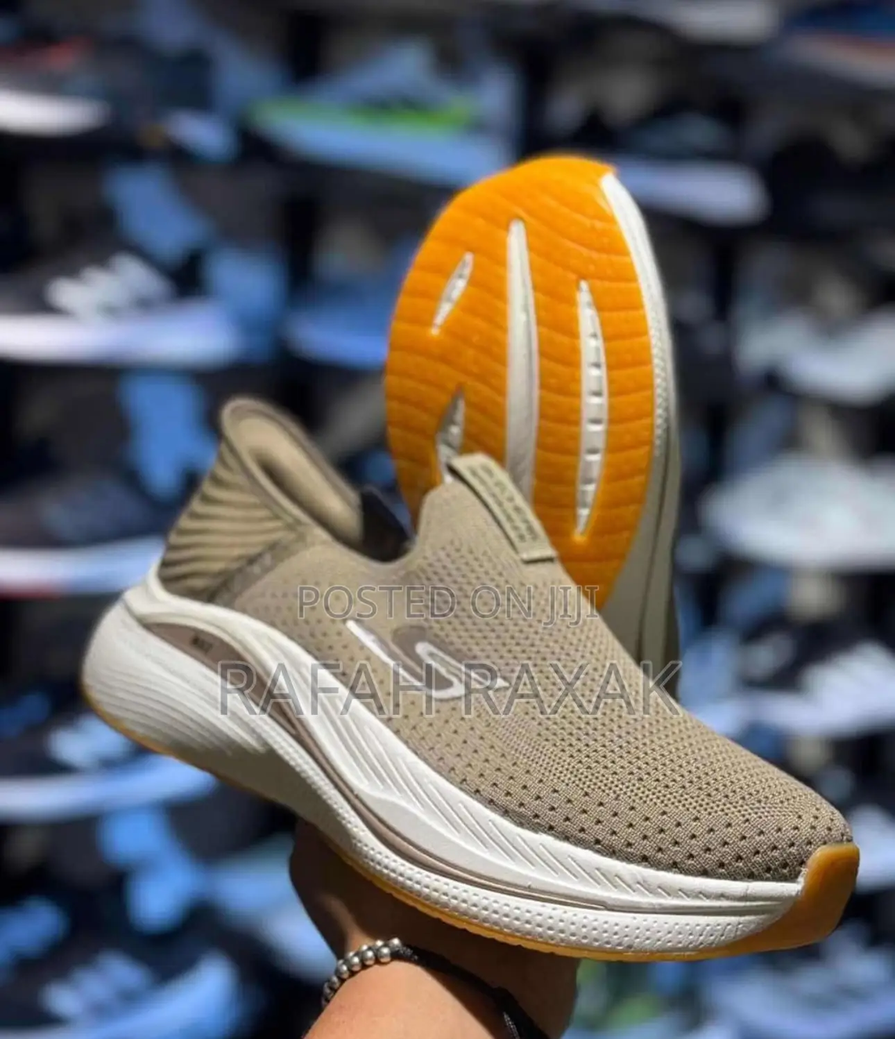 Original Beige Skechers Max Cushion Slip-ins Light Sneakers