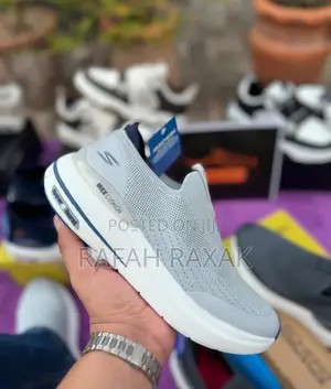 Photo - Original Grey/White Skechers Max Cushion Hyper Burst Sneaker
