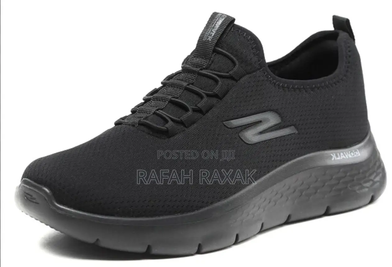 Men’S Triple Black Skechers Go Walk Flex Light Sneakers
