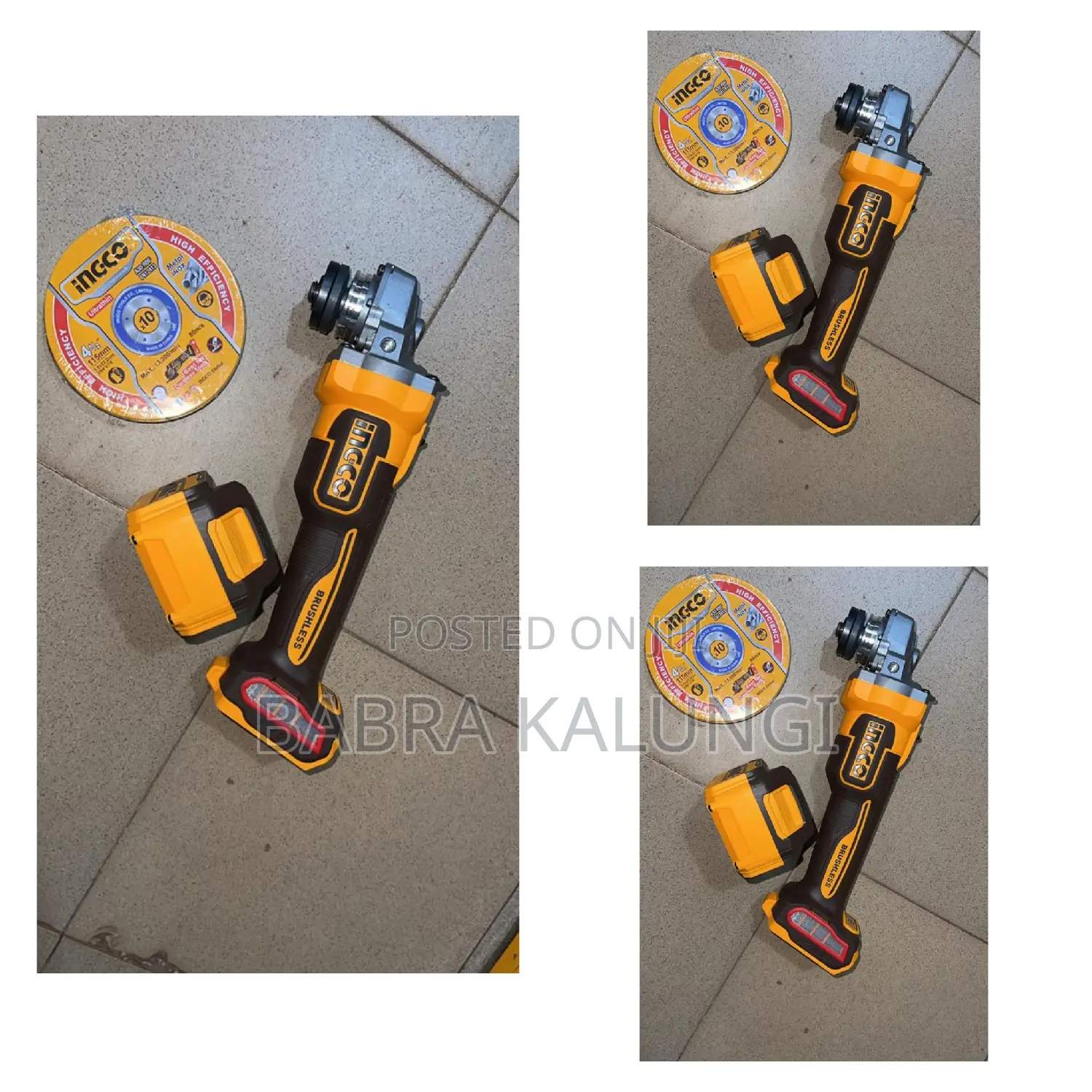 Ingco Lithium-Ion Angle Grinder 20v