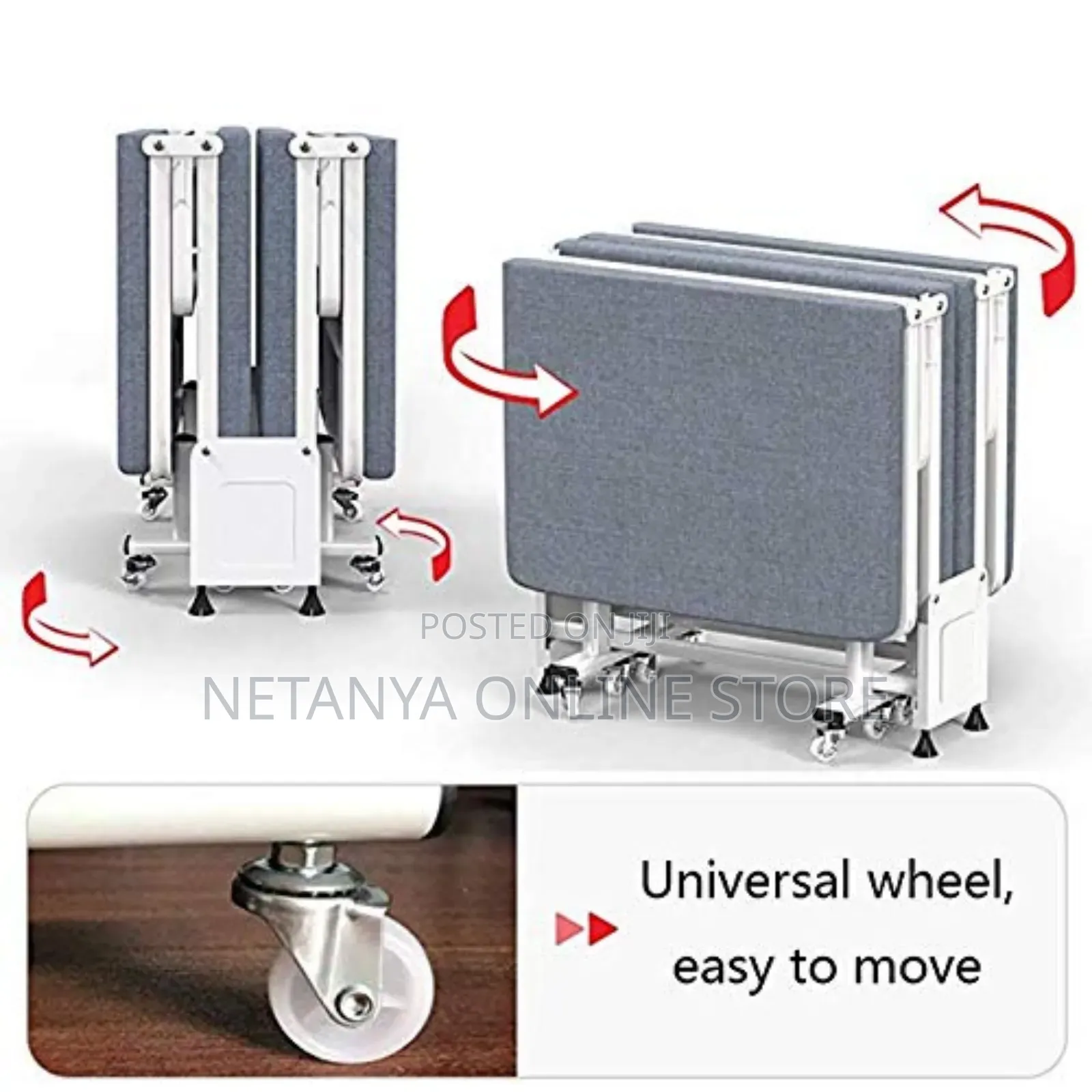 Foldable Metal Strong Frame Single Bed