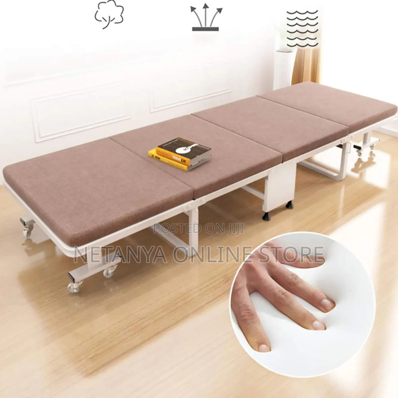 Foldable Metal Strong Frame Single Bed