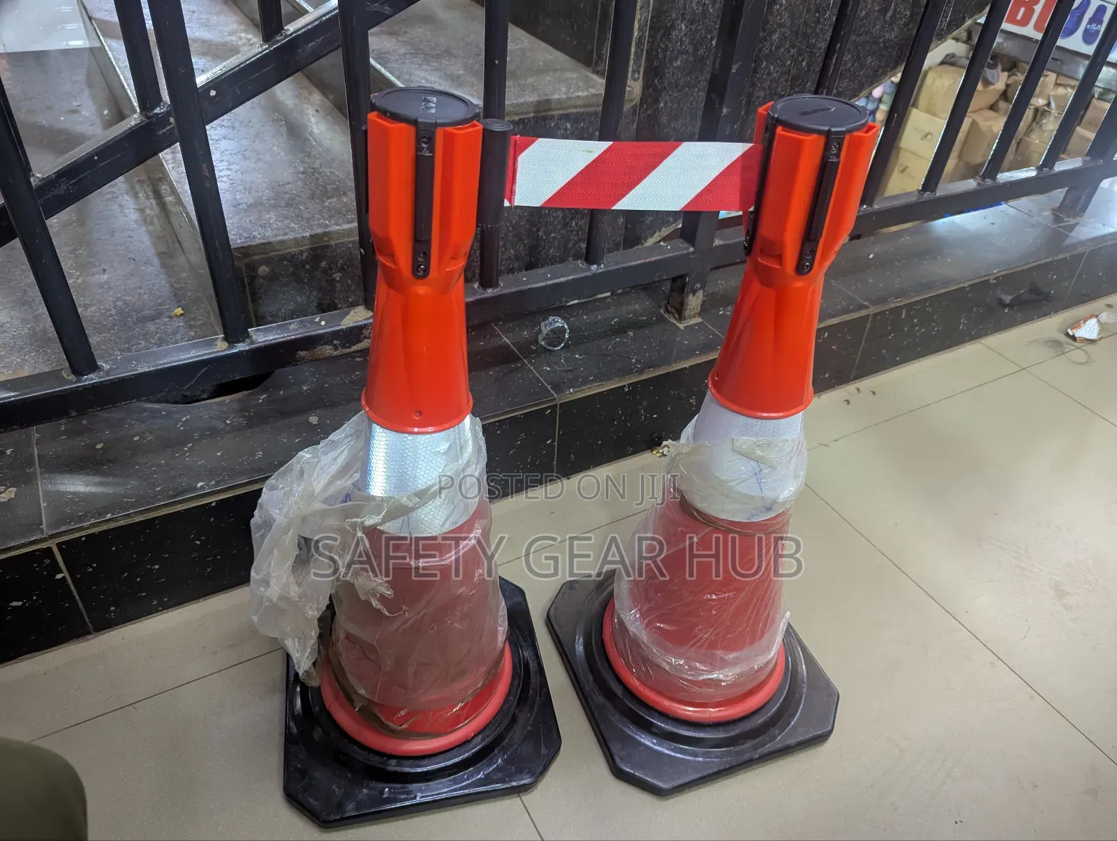 Traffic Cone Topper Retractable Barrier Belts