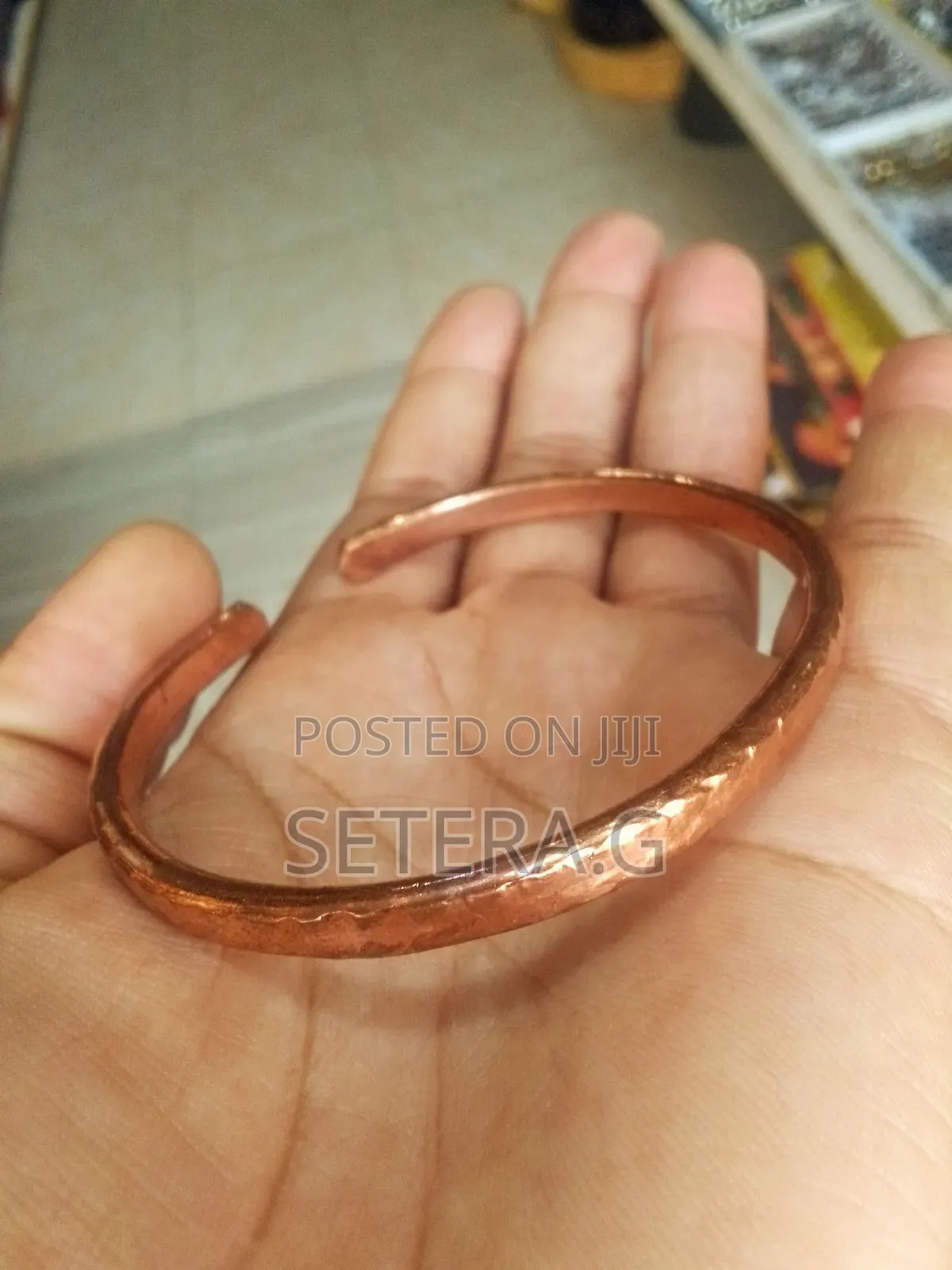 Copper Bangle Hammered
