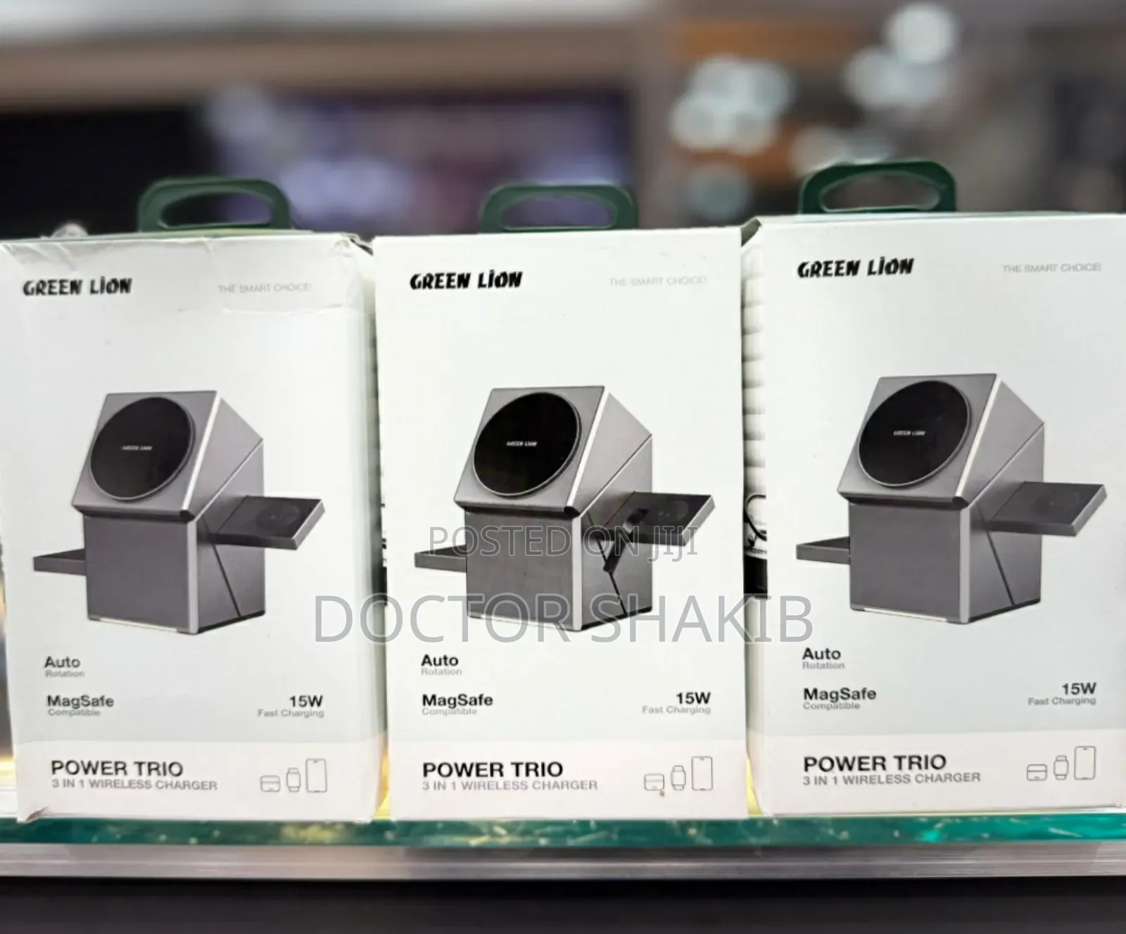 High Quality Green Lion 3 in 1 Magnetic Wireless Charger