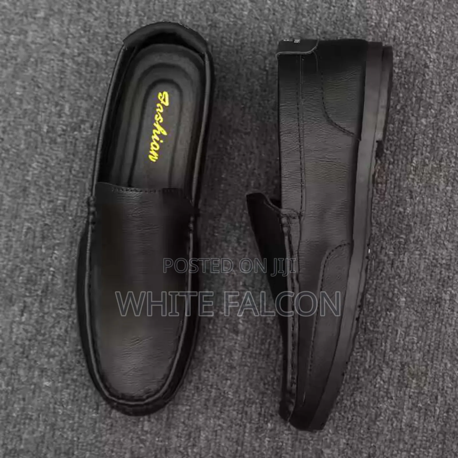 Casual Moccasins With Rubber Sole-Black