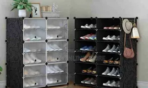 2 Column Shoe Rack Plastic Organizer for Home /