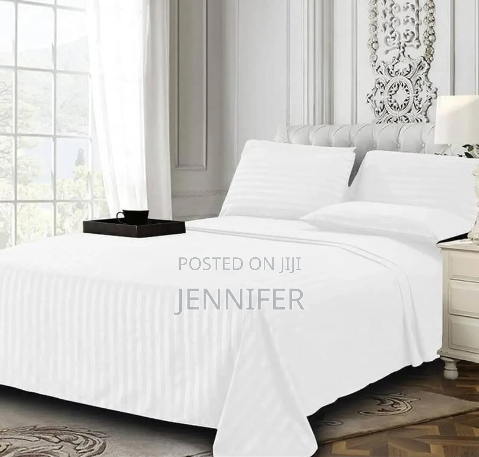Hotel High Quality Egyptian King Size Cotton Stripe Bedsheet