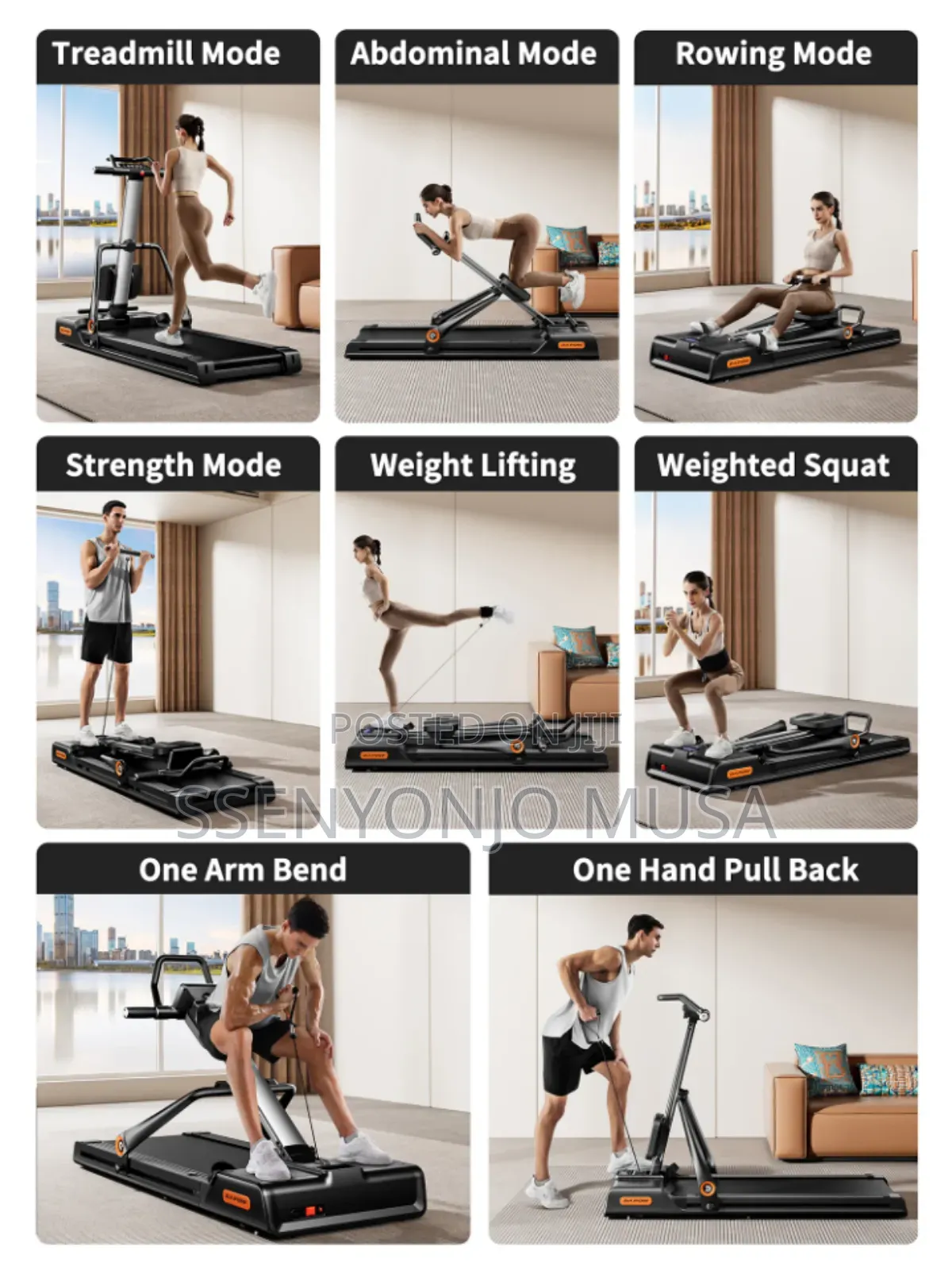 Portable 4-in-1 Multifunctional Fitness Home Treadmill