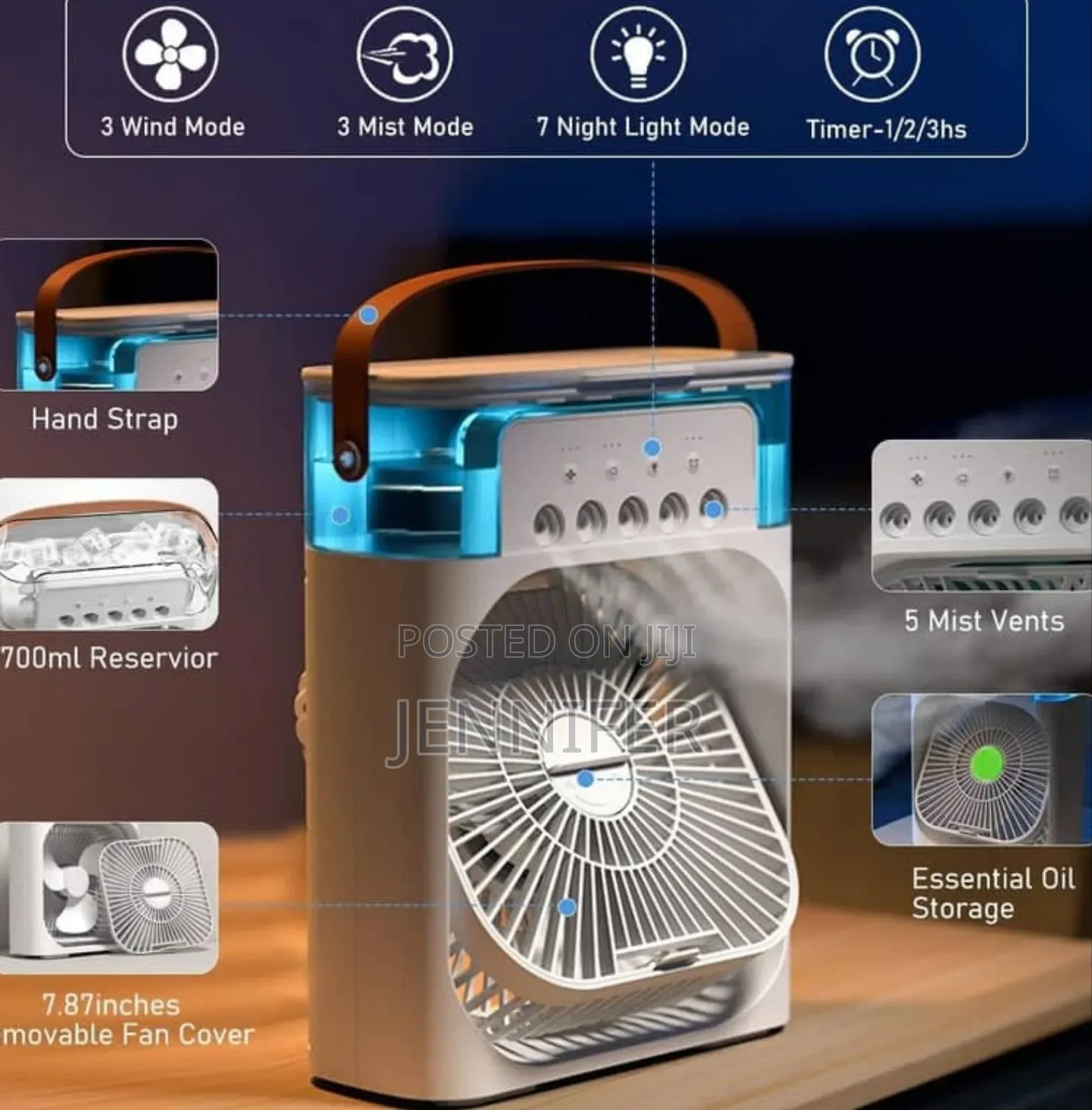 Portable Air Conditioner, Cooling Fan (20cm X 9cm X 26cm)