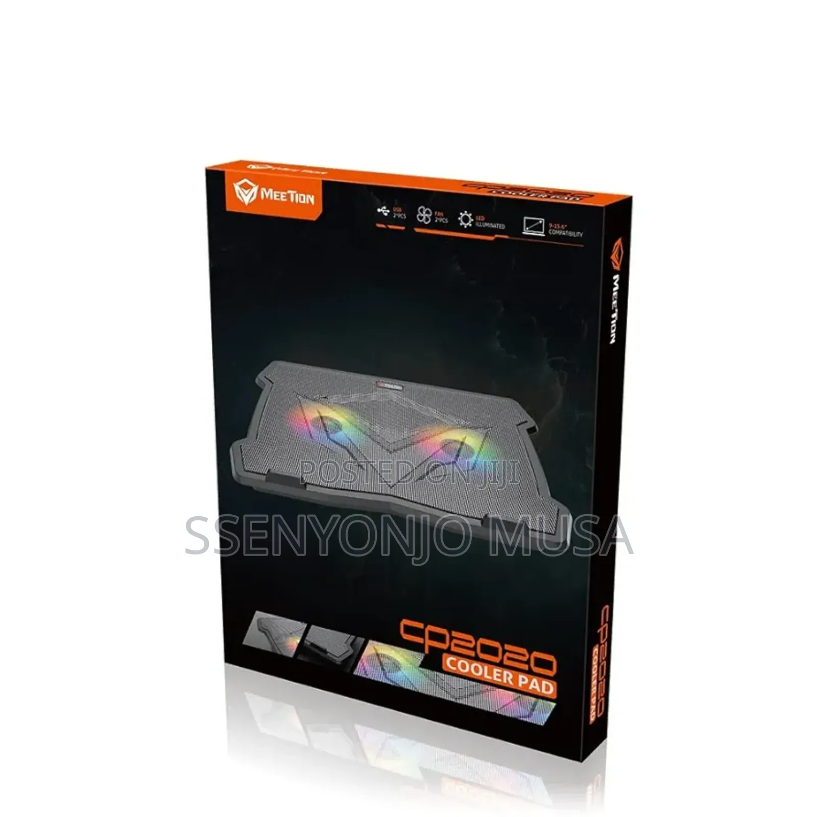 Pc Stand Cooler Pad - Quiet Adjustable RGB Laptop Cooler