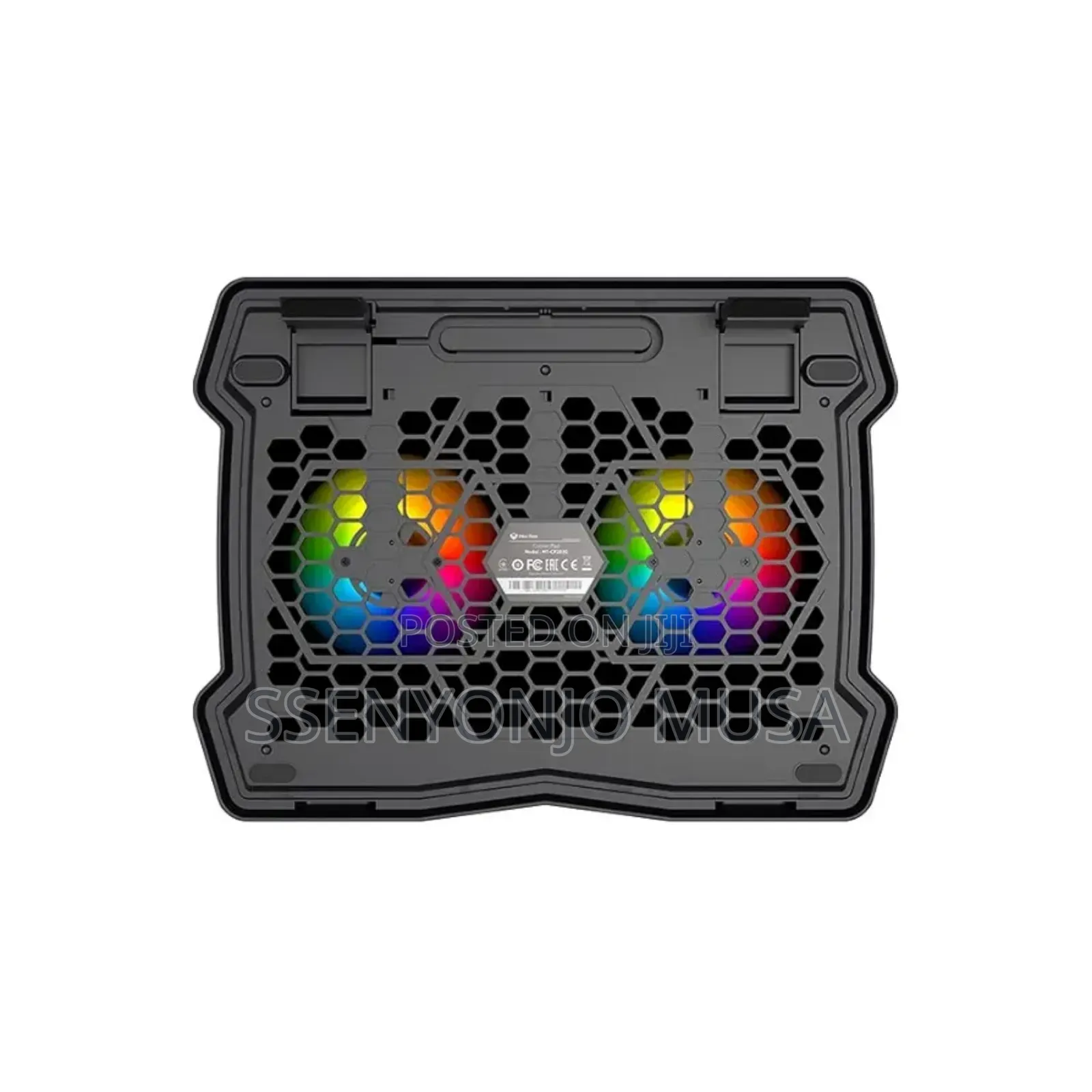 Pc Stand Cooler Pad - Quiet Adjustable RGB Laptop Cooler