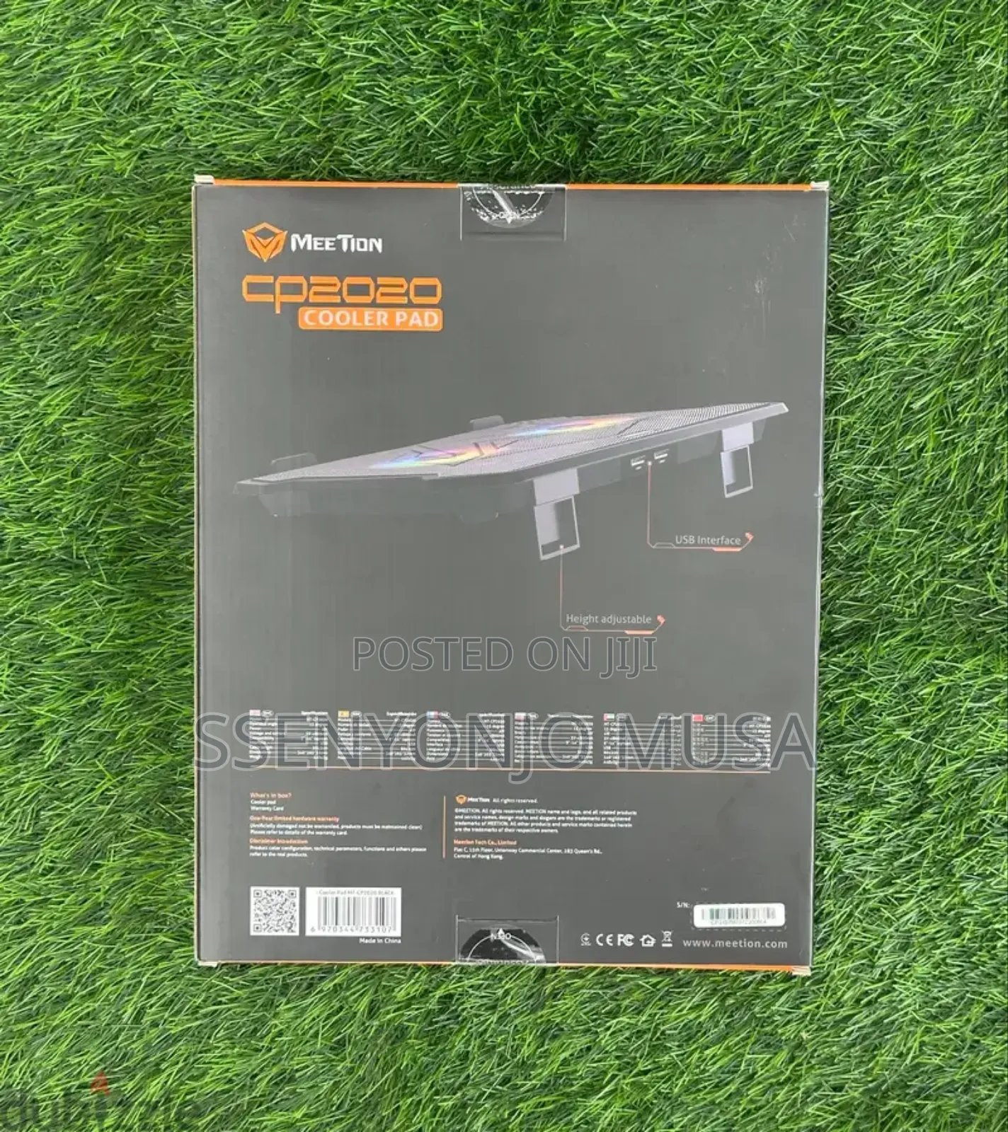 Pc Stand Cooler Pad - Quiet Adjustable RGB Laptop Cooler