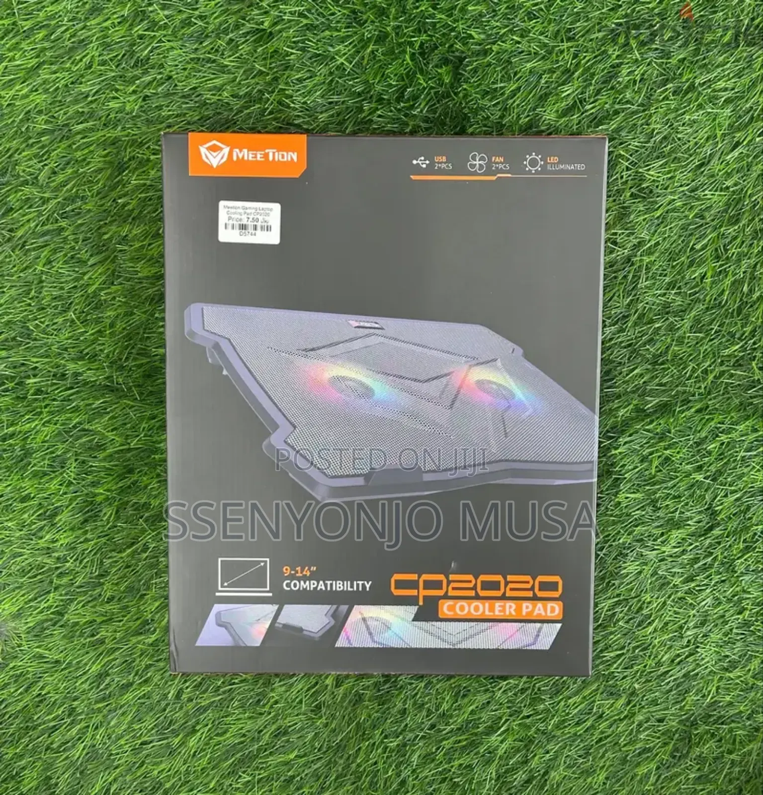 Pc Stand Cooler Pad - Quiet Adjustable RGB Laptop Cooler