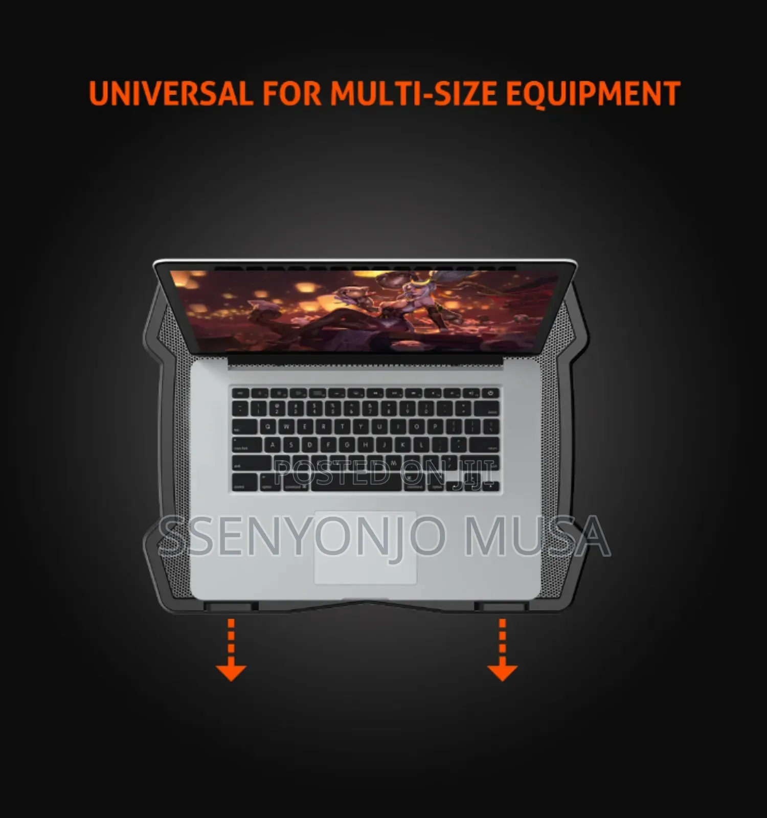 Pc Stand Cooler Pad - Quiet Adjustable RGB Laptop Cooler