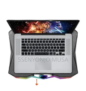 Pc Stand Cooler Pad - Quiet Adjustable RGB Laptop Cooler
