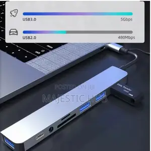 8-in-1 Usb Type-C Hub Docking Station Adapter