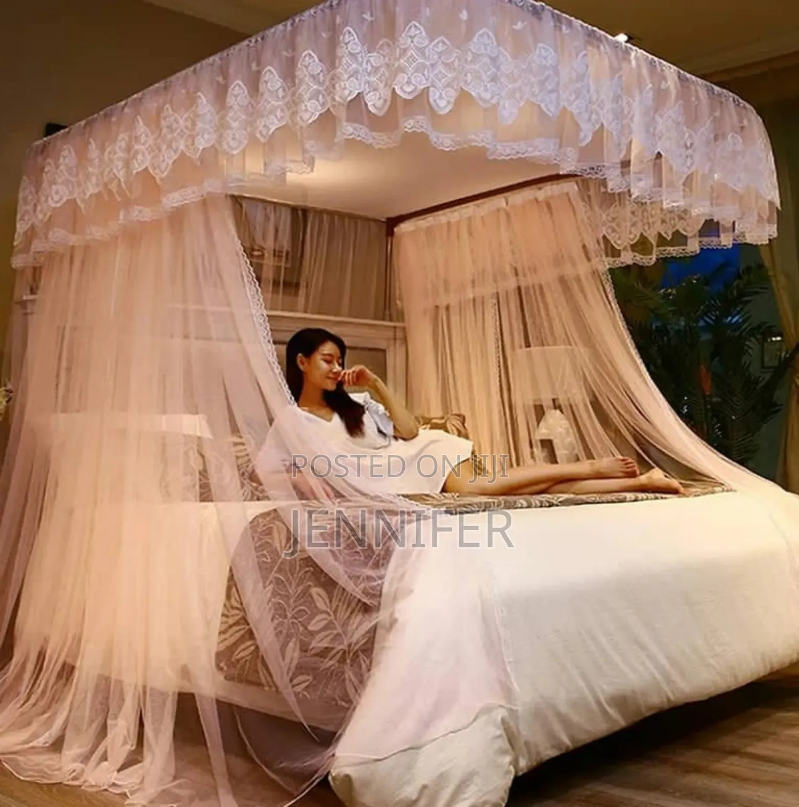 Rail Mosquito Net , U-Shaped Rail Bed Curtains 5by6 6by6