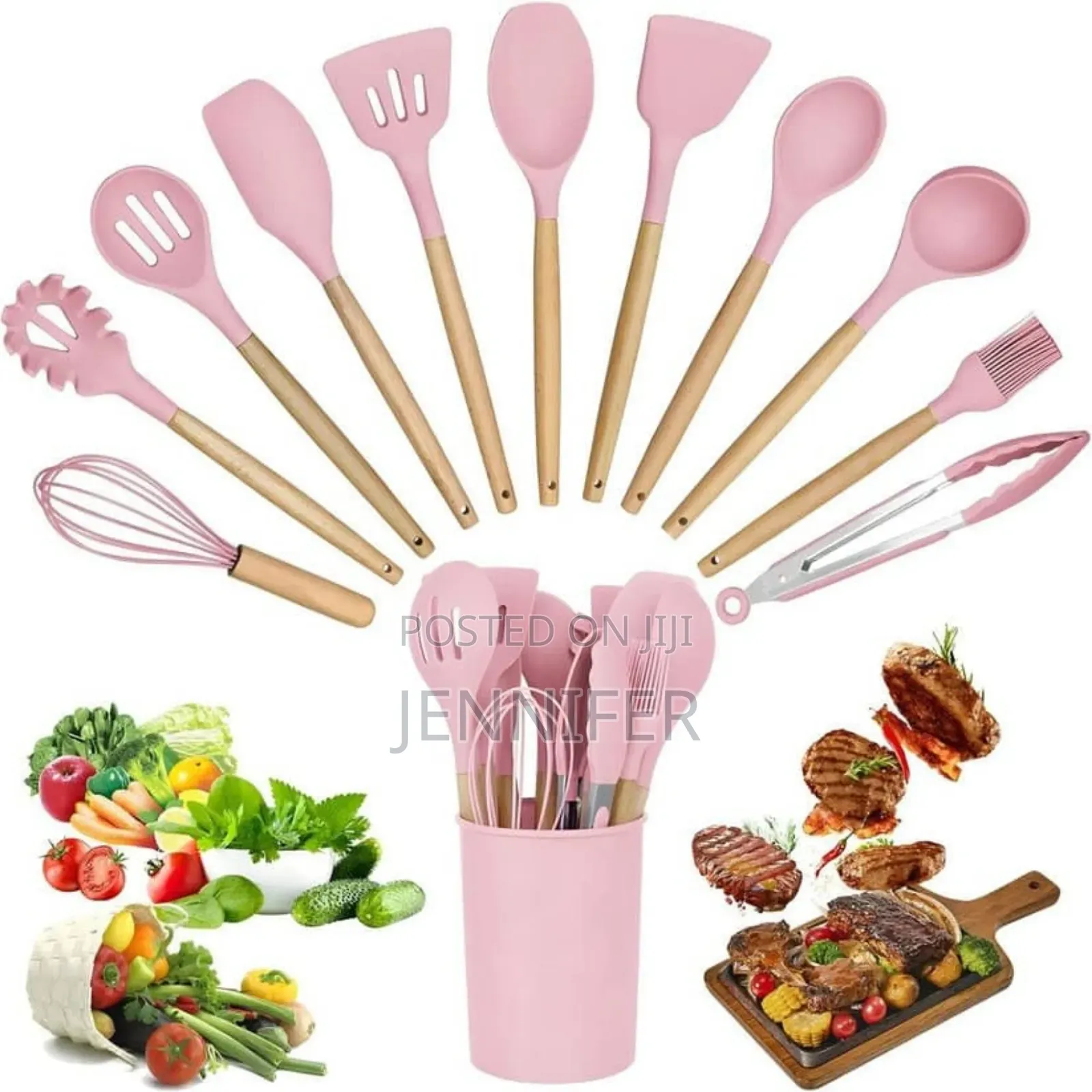 12pcs Kitchen Utensil Set Silicone Cooking Utensils Kit
