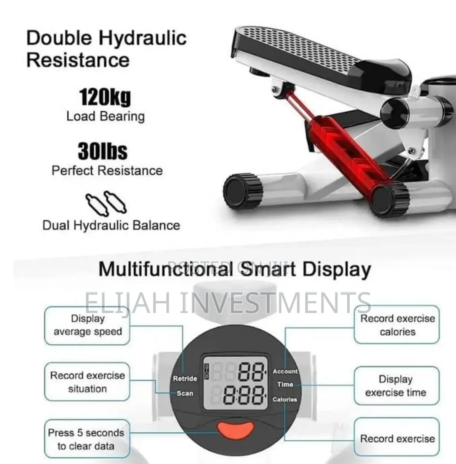 Sunny Health Fitness Mini Stepper for Exercise