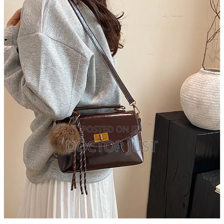 Pute Leather Portable Square Bag