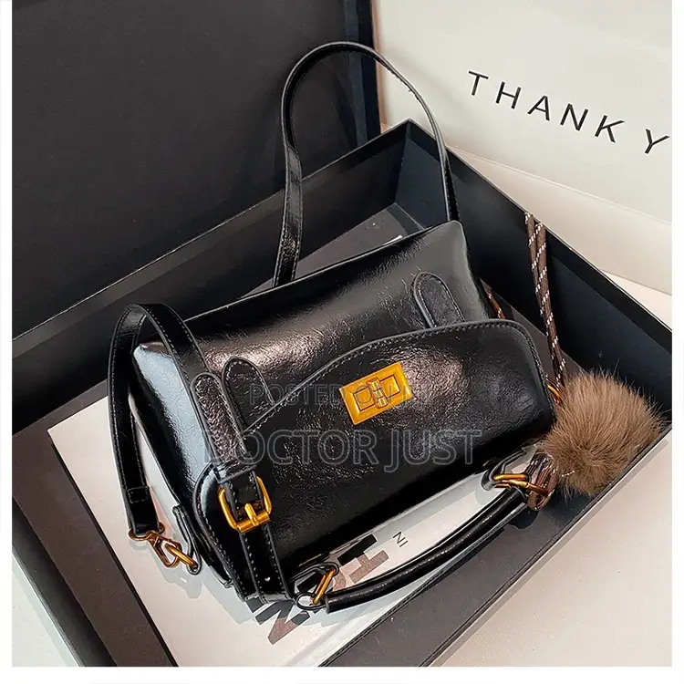 Pute Leather Portable Square Bag