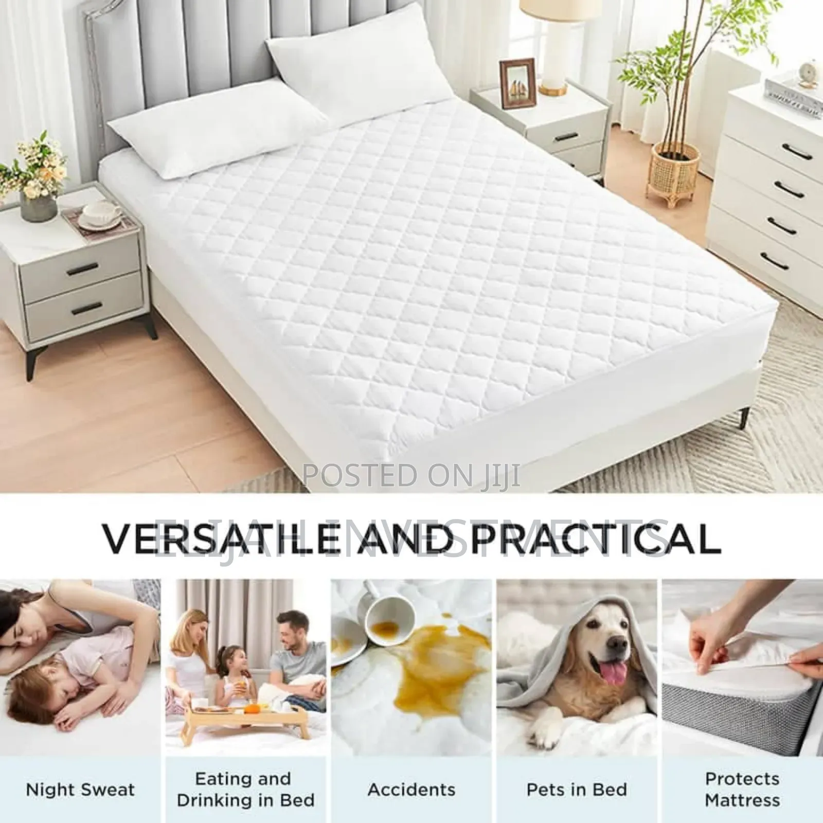 New Waterproof Mattress Protector-Mult Colour