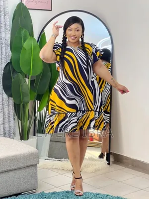 Ladies Mixed Color Casual Dresses