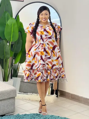 Ladies Mixed Color Casual Dresses