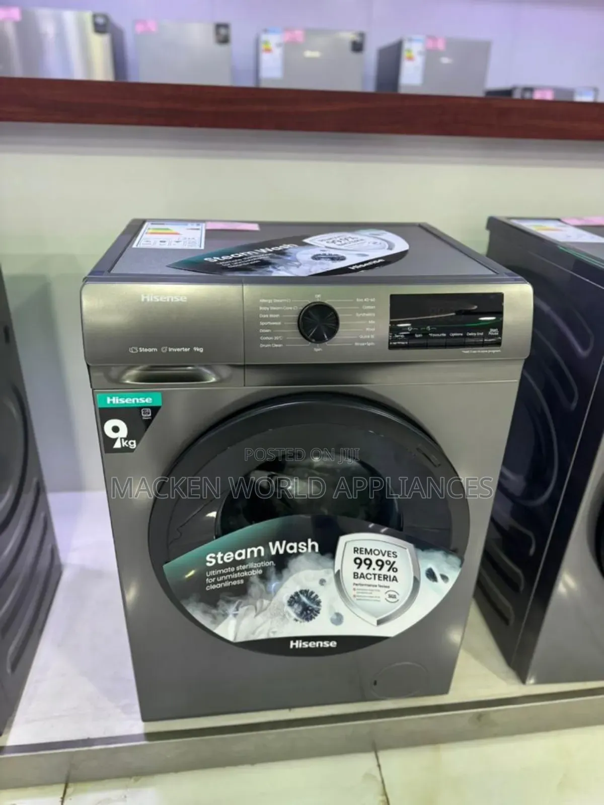 Hisense 9kg Front Loader Fully Automatic Steam Wash