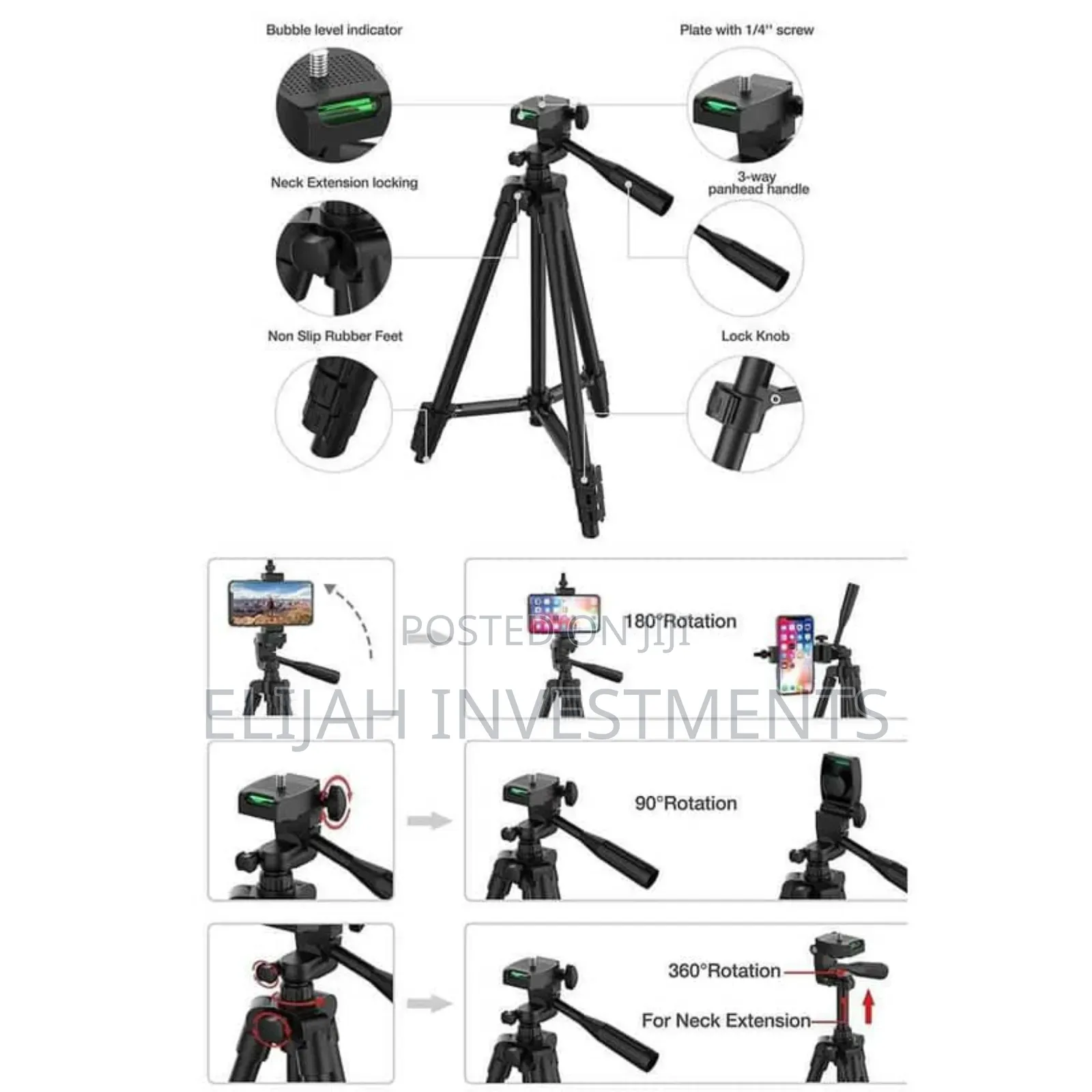 Yunfeng-3388 Professional Foldable Heavy Duty Tripod