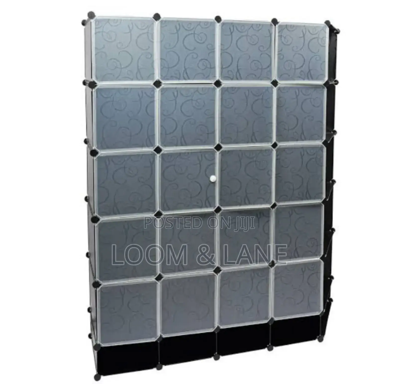 Space Saving 4-Column Plastic Wardrobe With Shoe Rack