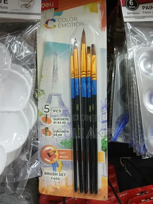 Deli 5pcs Synthetic Colour Emotion Artist Painting Brush Set
