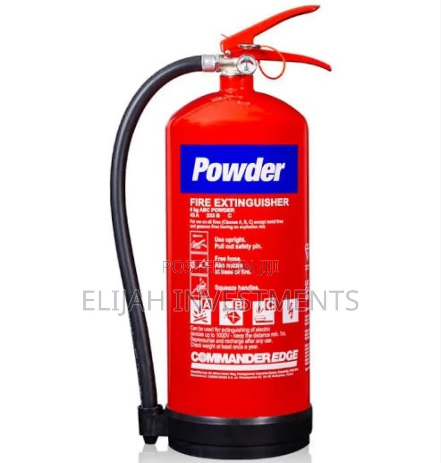 Powder Fire Extinguisher 6kg Capacity Brand New With Pipe